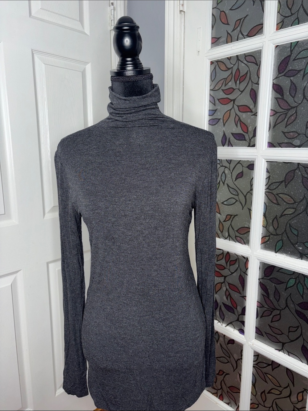 Halogen Charcoal Gray Turtleneck Sweater